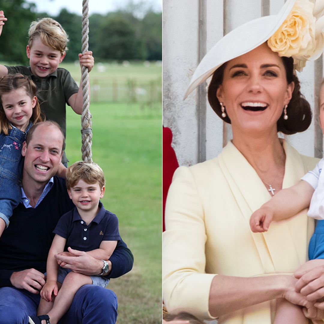 Prince William poses with George, Charlotte and Louis for never-before-seen Father's Day photo