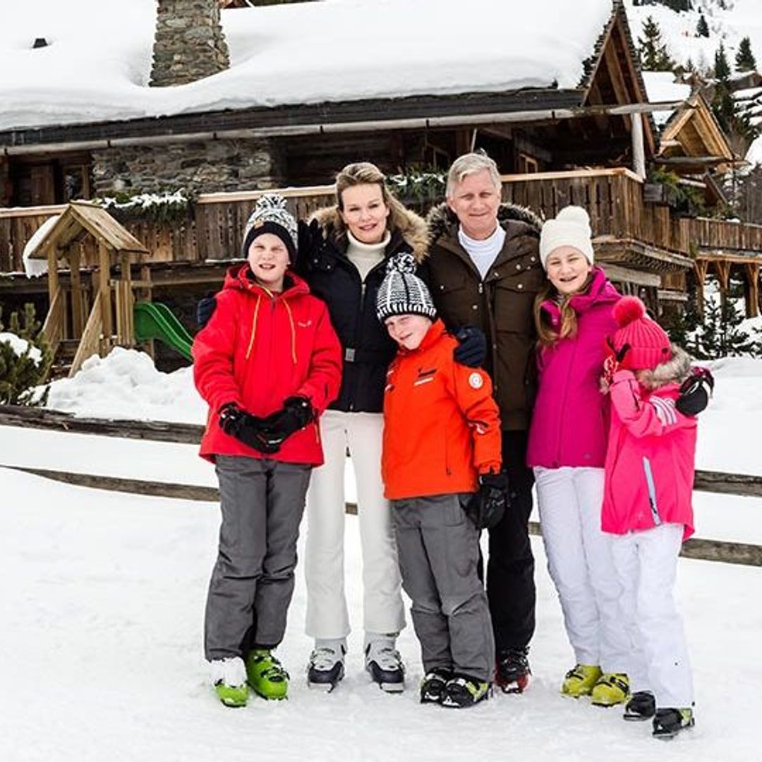 The Belgian royal family spends their winter vacation in Switzerland