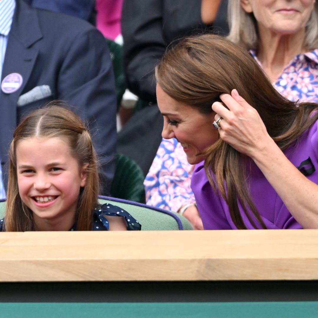 Princess Charlotte twins with Princess Kate in frilled polka dot dress at Wimbledon