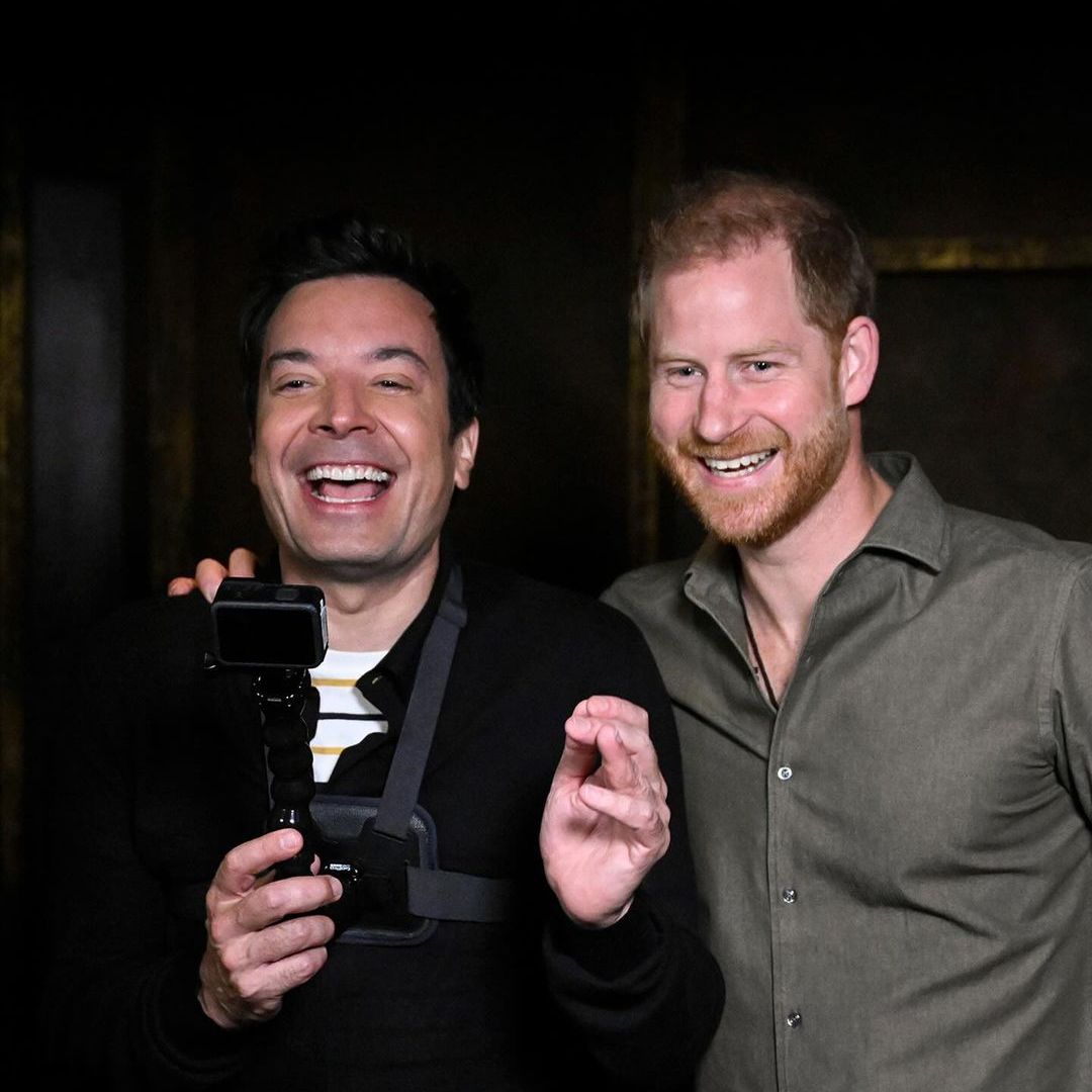 Watch as Prince Harry screams his way through a haunted house with Jimmy Fallon