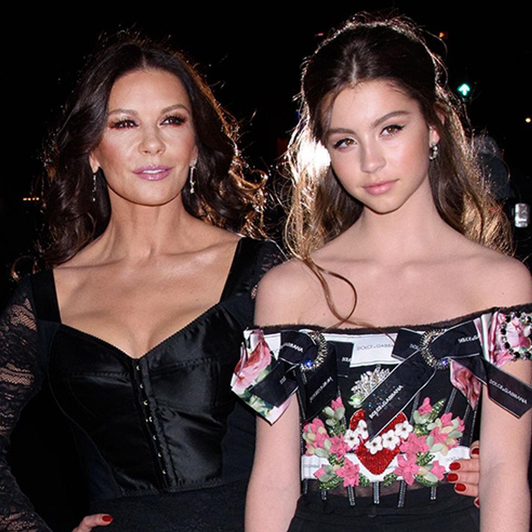 Catherine Zeta-Jones, 48, looks JUST like her 14-year-old daughter on the red carpet