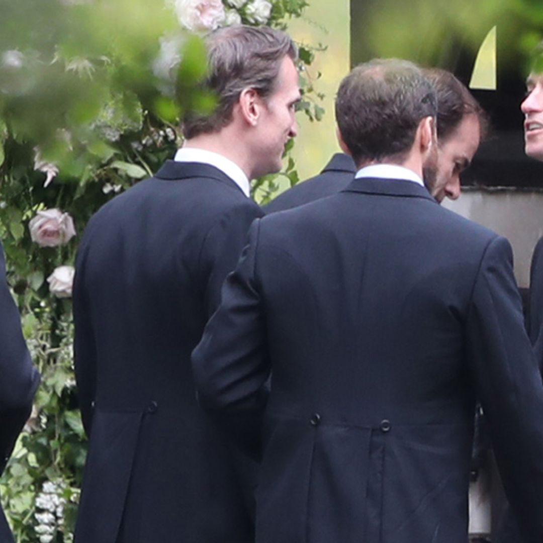 James Matthews arrives at church with groomsmen for Pippa Middleton wedding