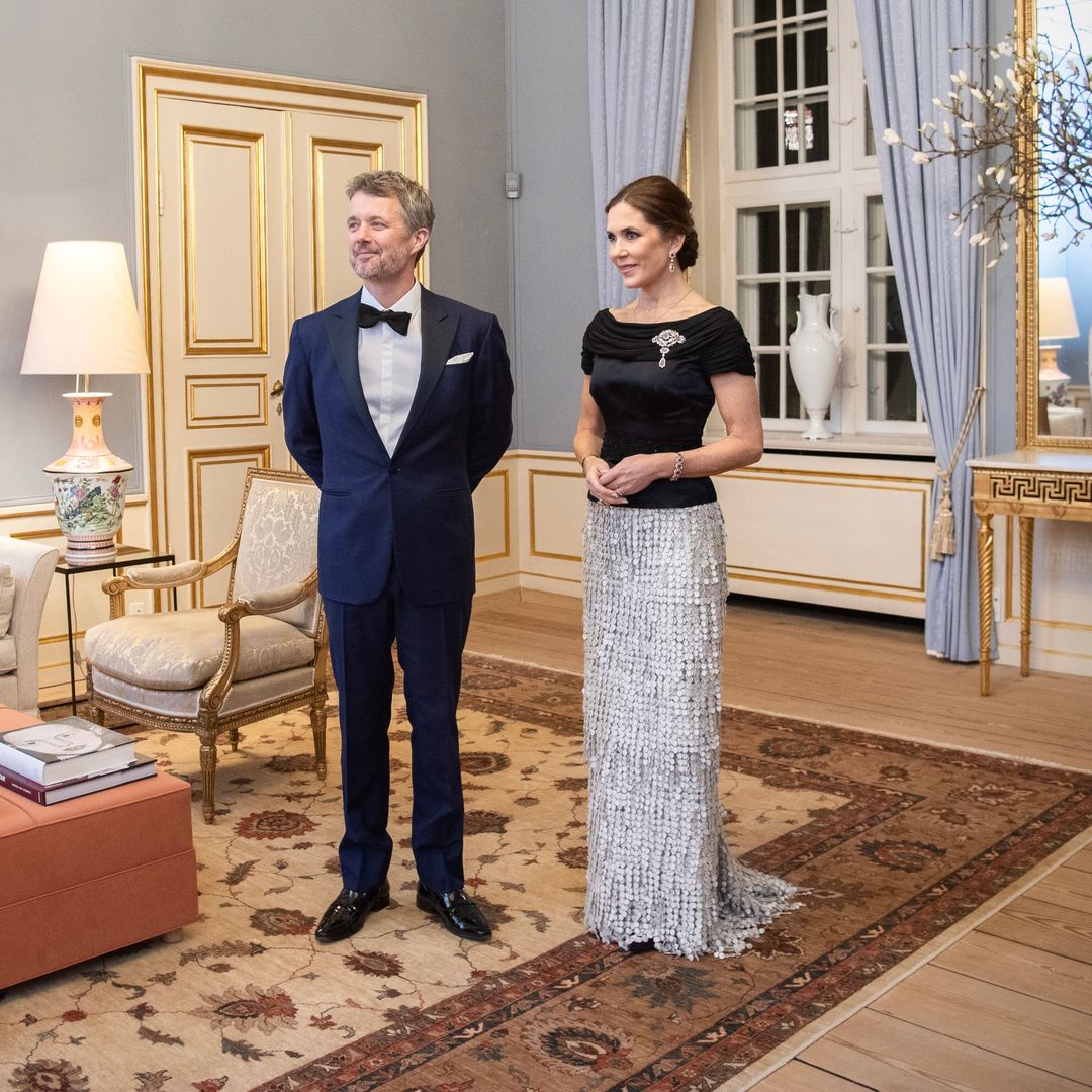 Queen Mary dazzles in ruby jewels at black-tie dinner with King Frederik