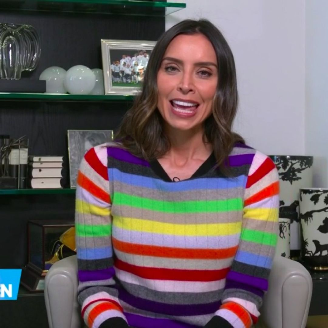 Fans are in love with Christine Lampard's gorgeous rainbow jumper