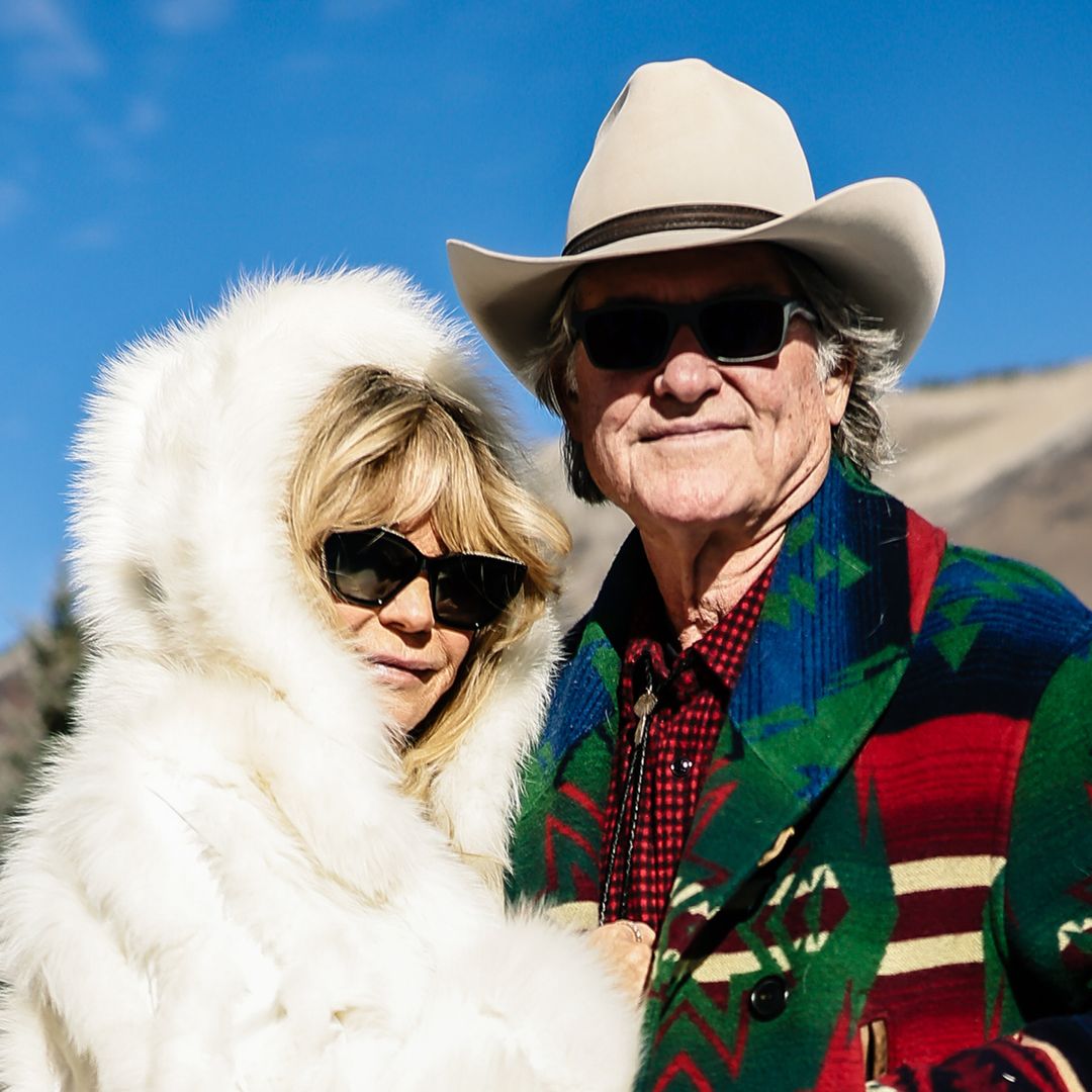 Goldie Hawn oozes winter chic in white fur coat for Aspen date with Kurt Russell