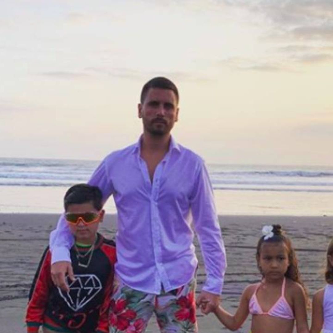 Mason Disick is the double of dad Scott in new photo on the beach during lockdown