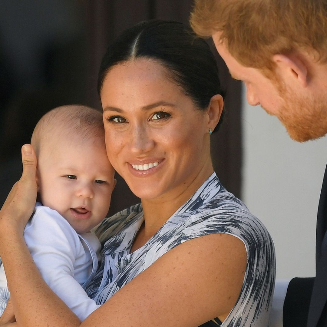 Archie looks so grown-up as he's carried by mum Meghan Markle in family photo