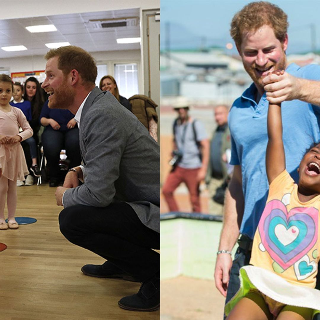Prince Harry's sweetest moments with kids