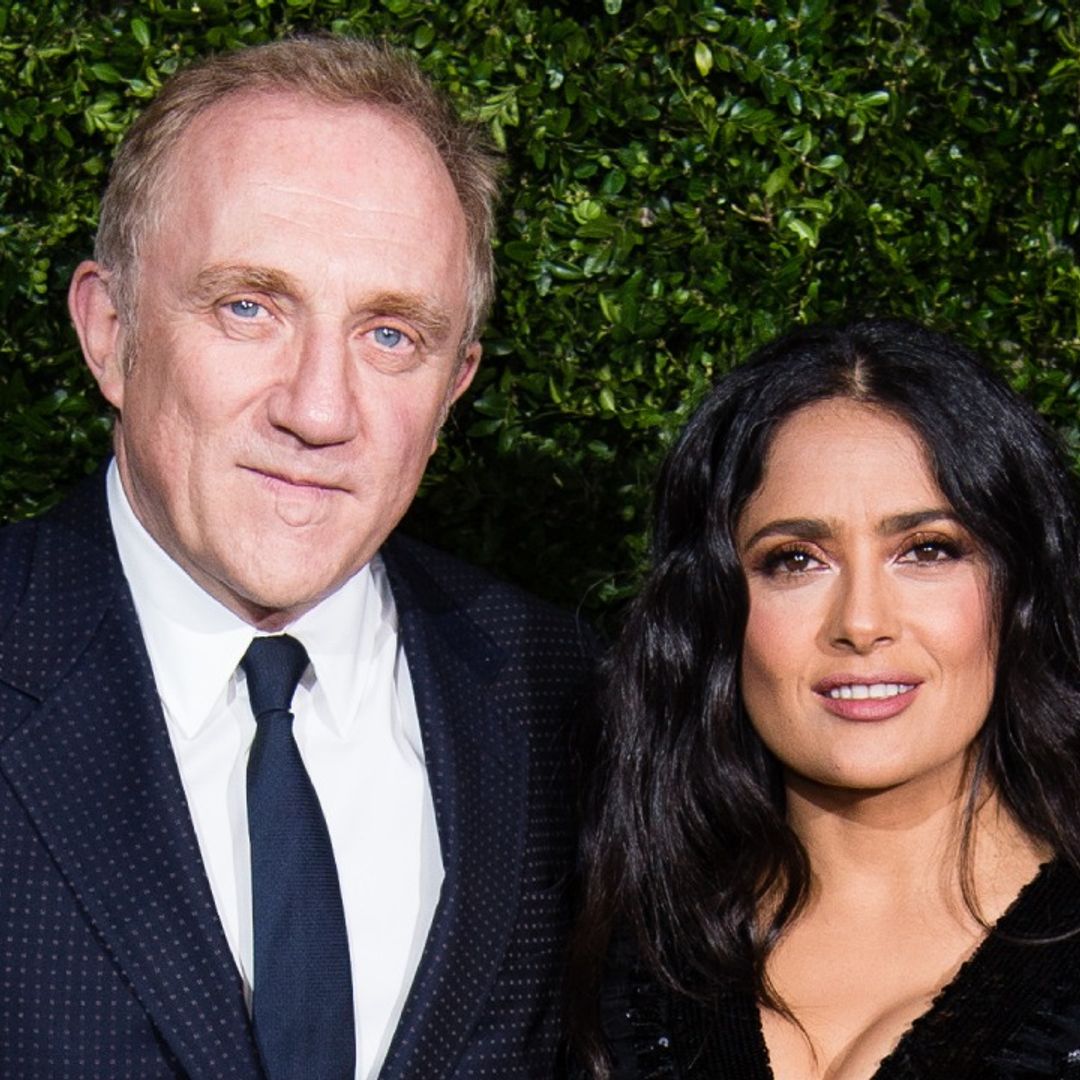 Salma Hayek shares very rare family vacation snap with daughter Valentina and step-sons