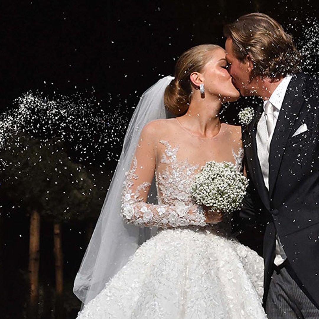Victoria Swarovski's incredible wedding dress weighed 46kg and featured 500,000 crystals!