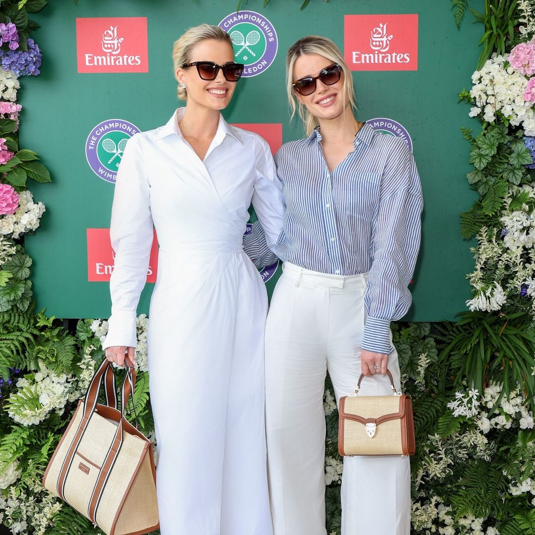 Lady Amelia and Lady Eliza Spencer bring glamour courtside in their tennis whites on Day 2 of Wimbledon