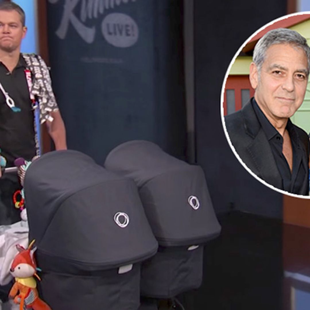 George Clooney's twins make TV debut with their 'manny' Matt Damon