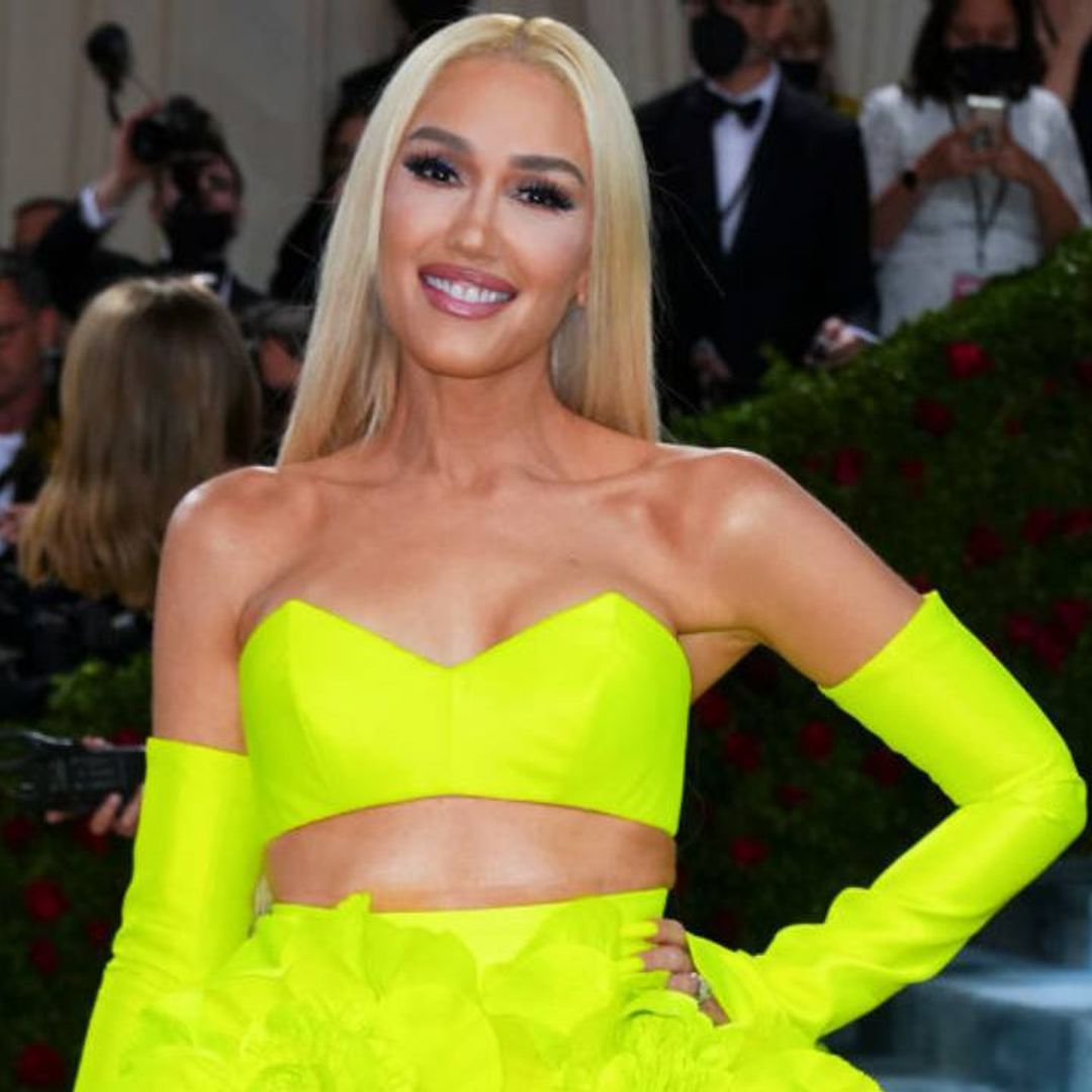 Gwen Stefani is a golden goddess in daring top - and you should see her hair