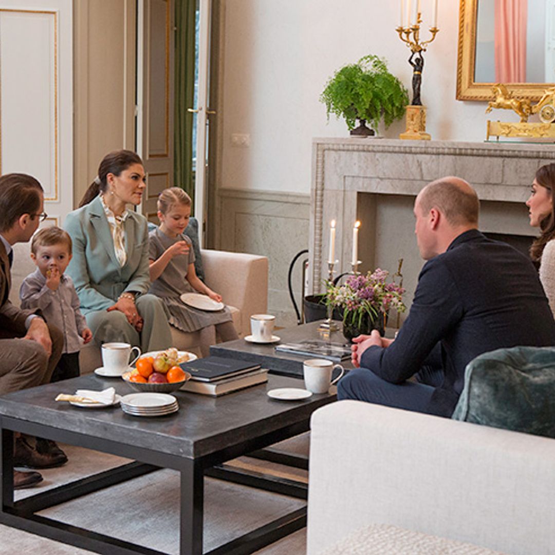 Prince William and Kate bond with little Princess Estelle and Prince Oscar of Sweden