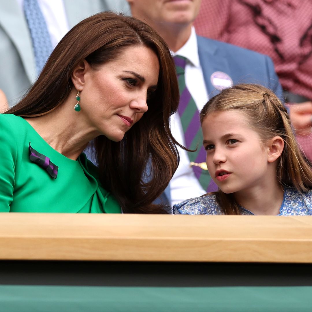 Princess Charlotte and Princess Kate twin in identical hairstyles and lowkey outfits