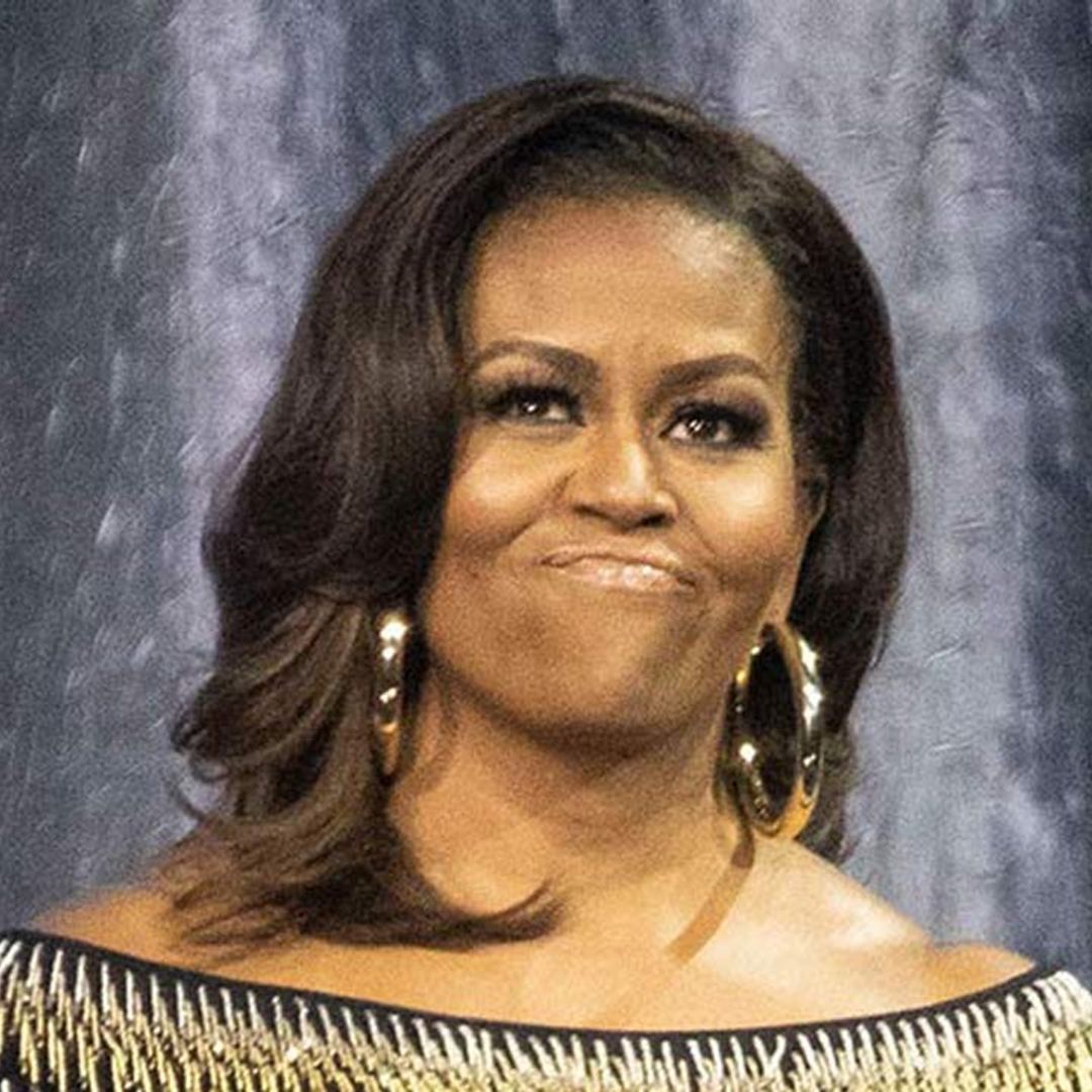 Michelle Obama stuns in semi-sheer dress for surprise appearance