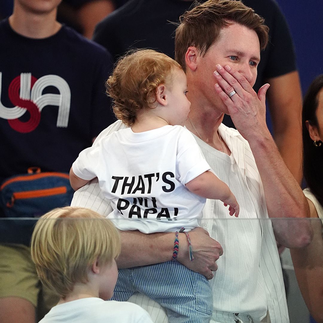 Tom Daley's blonde-haired sons look so cute to cheer on their 'papa'