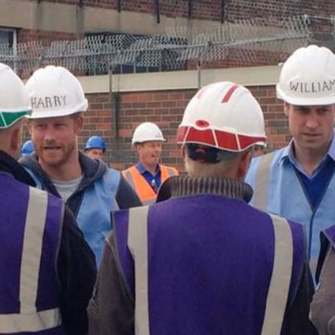 Prince William and Prince Harry turn construction workers for building project