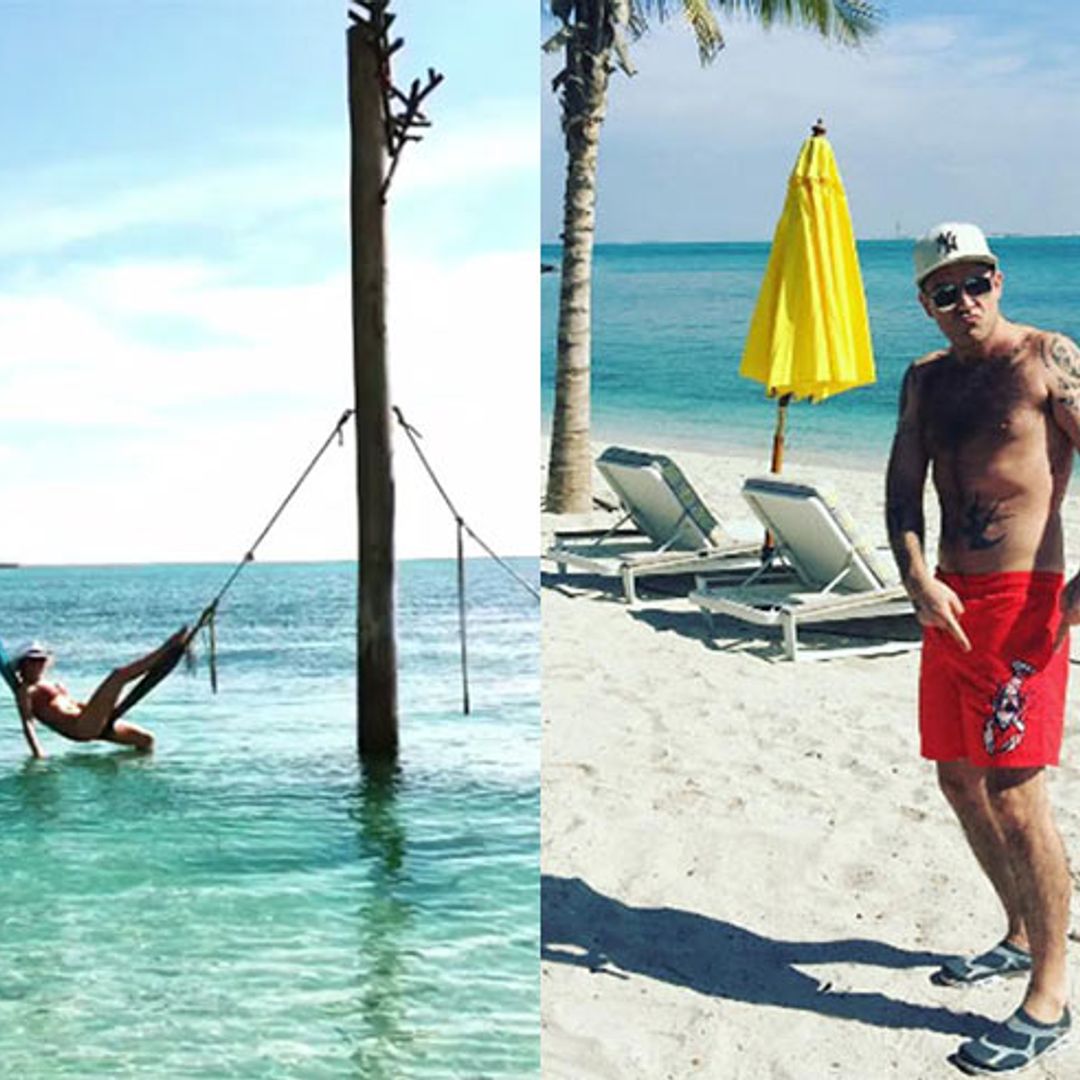 Robbie Williams and wife Ayda share fun holiday snaps from their idyllic romantic getaway