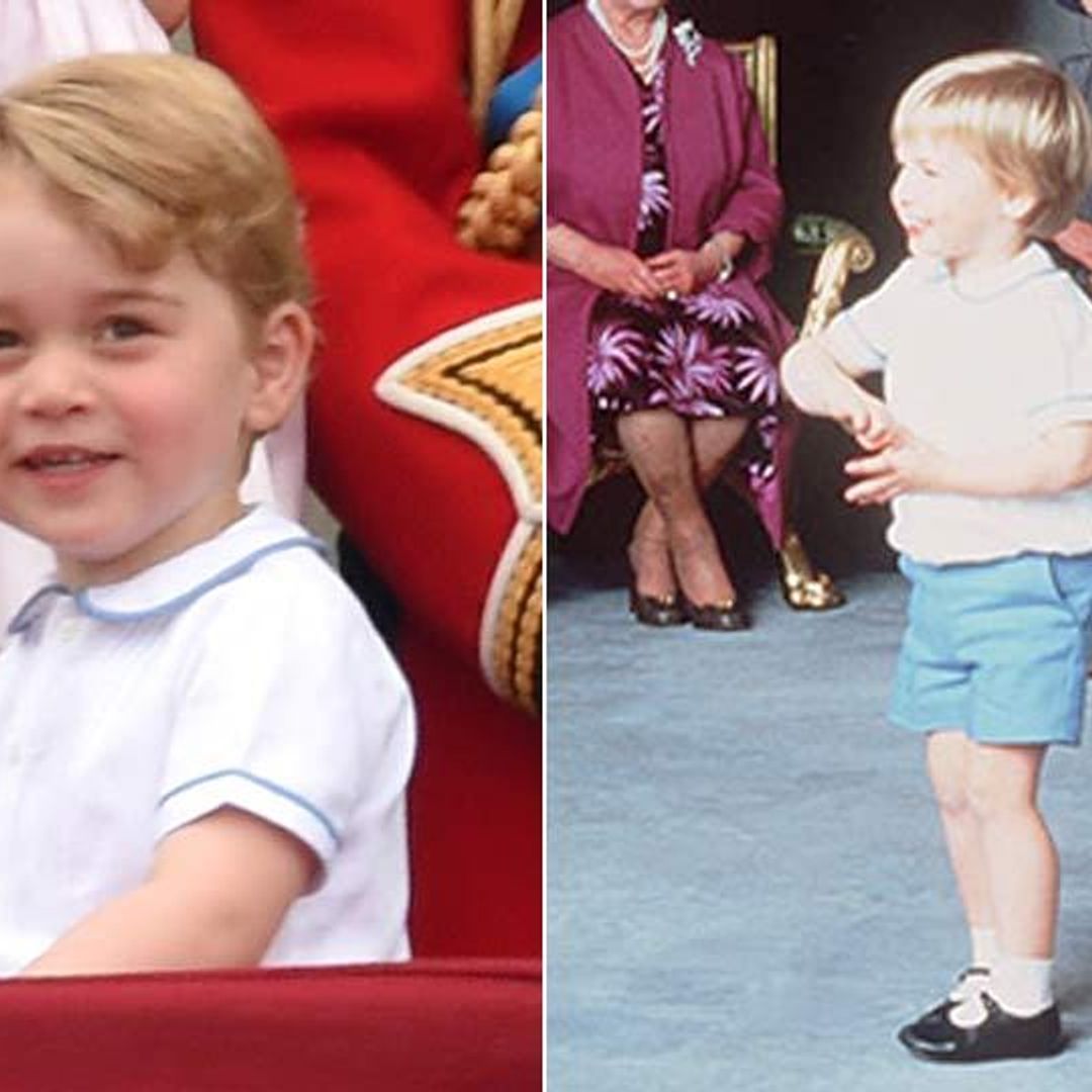 Prince George borrows one of his dad Prince William's old outfits