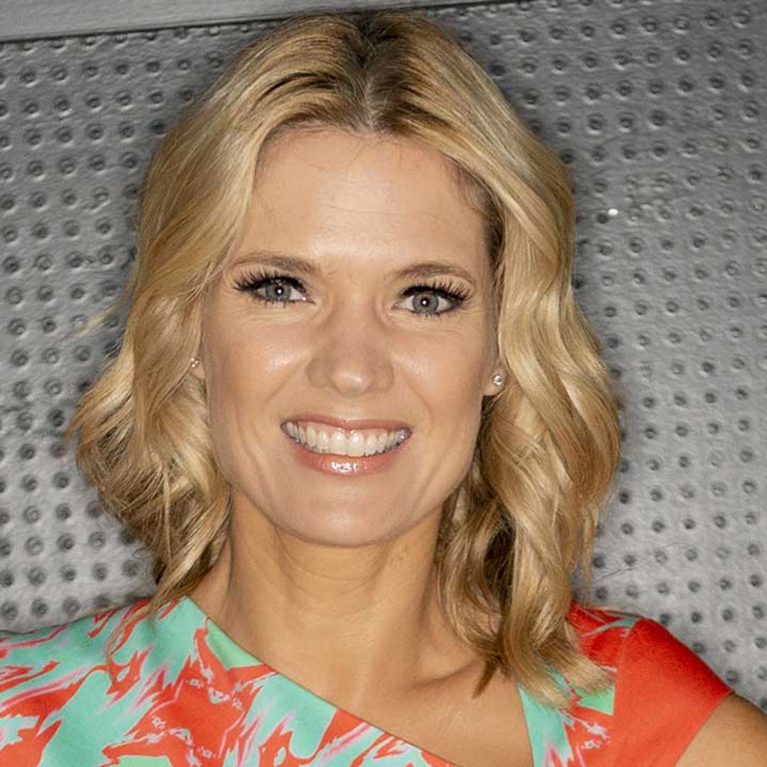 Charlotte Hawkins steals the show in bold neon dress and surprising shoe choice