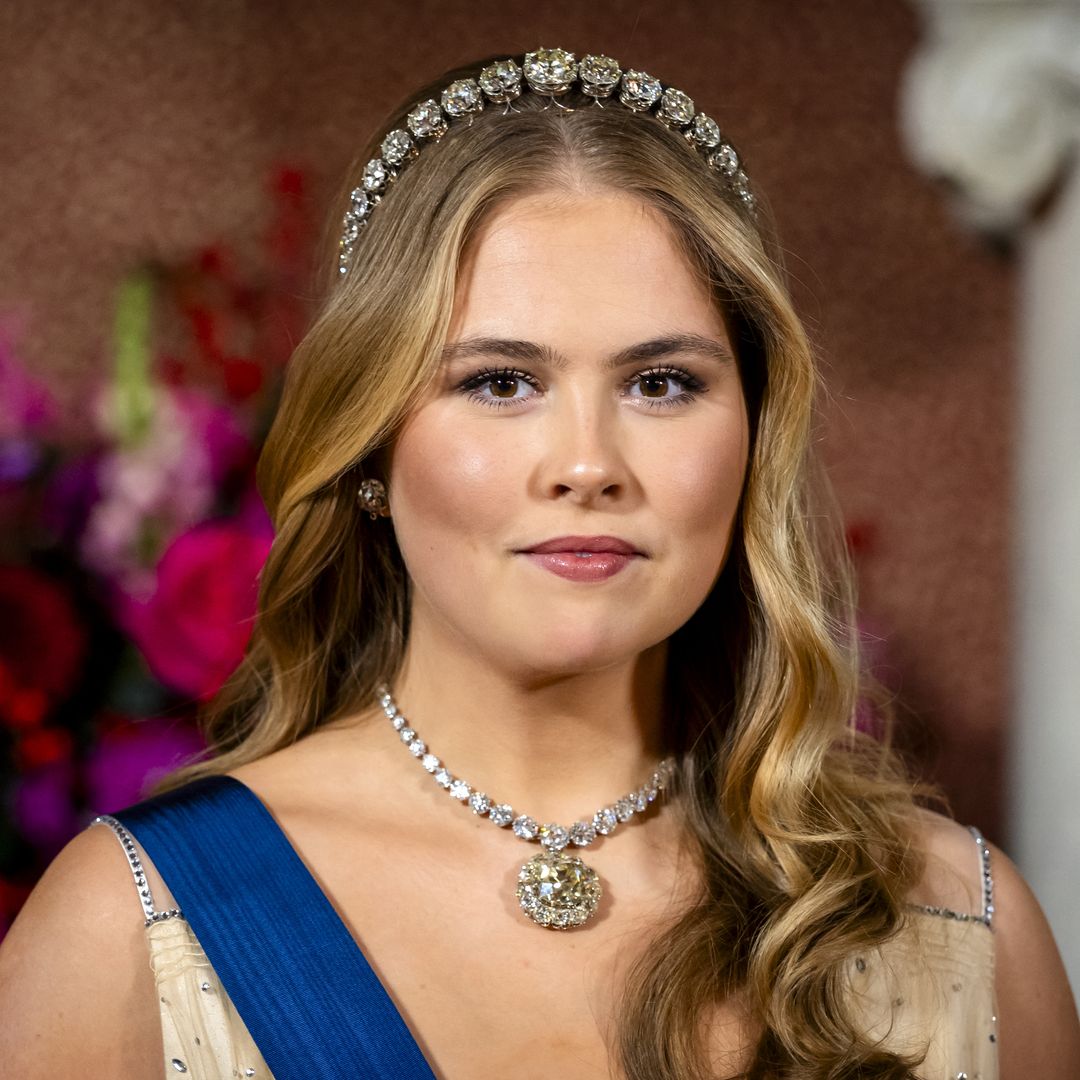 Princess Catharina-Amalia debuts mother Maxima's favourite tiara at state banquet