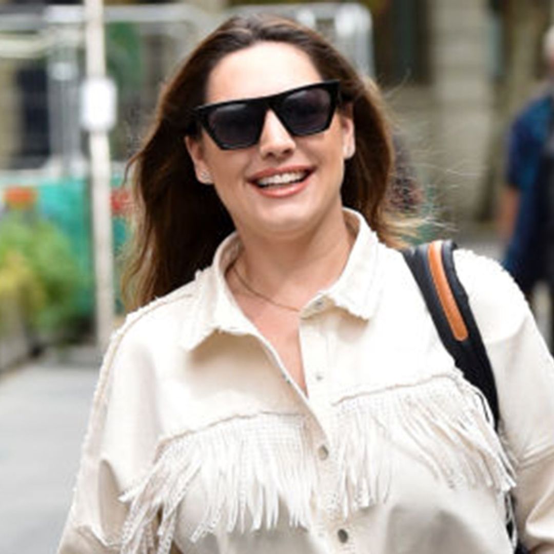 Kelly Brook sends fans wild in a Zara fringed jacket - and you won't believe the price