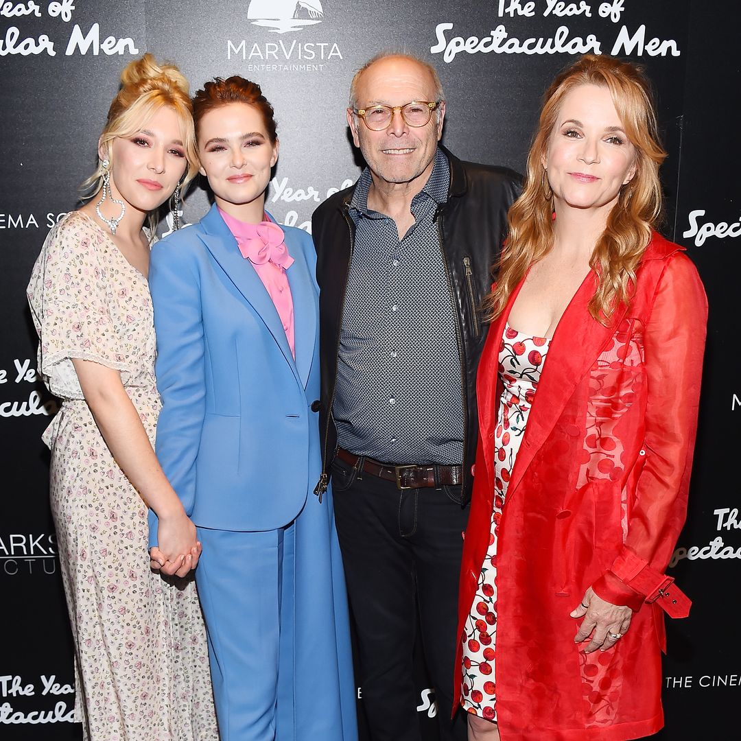Actors Madelyn Deutch, Zoey Deutch, Howard Deutch and Lea Thompson attends "The Year Of Spectacular Men" New York Premiere at The Landmark at 57 West on June 13, 2018 in New York City
