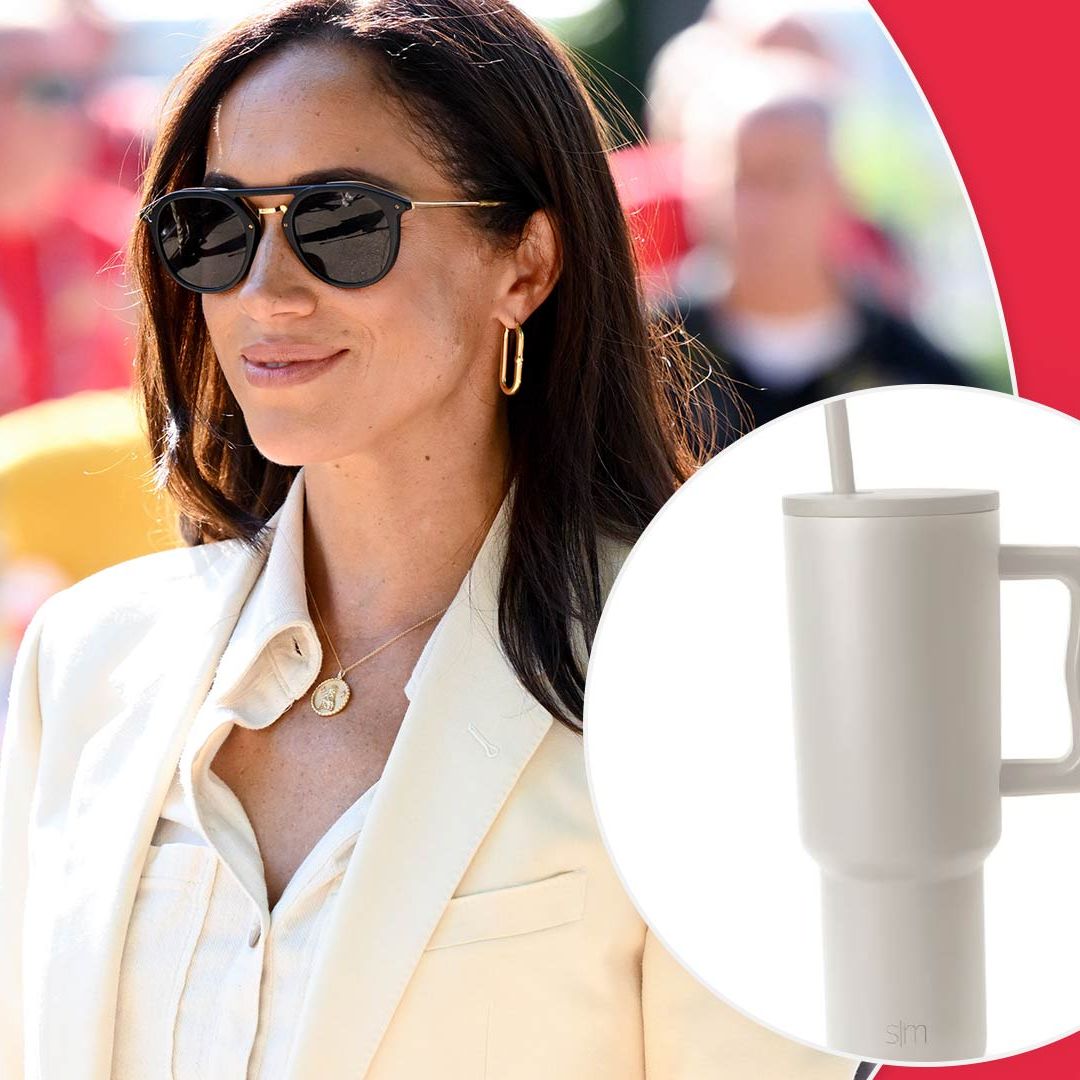 Meghan Markle has been seen with her cream Stanley Cup lookalike again - she loves her 'big dumb cup' just as much as I do