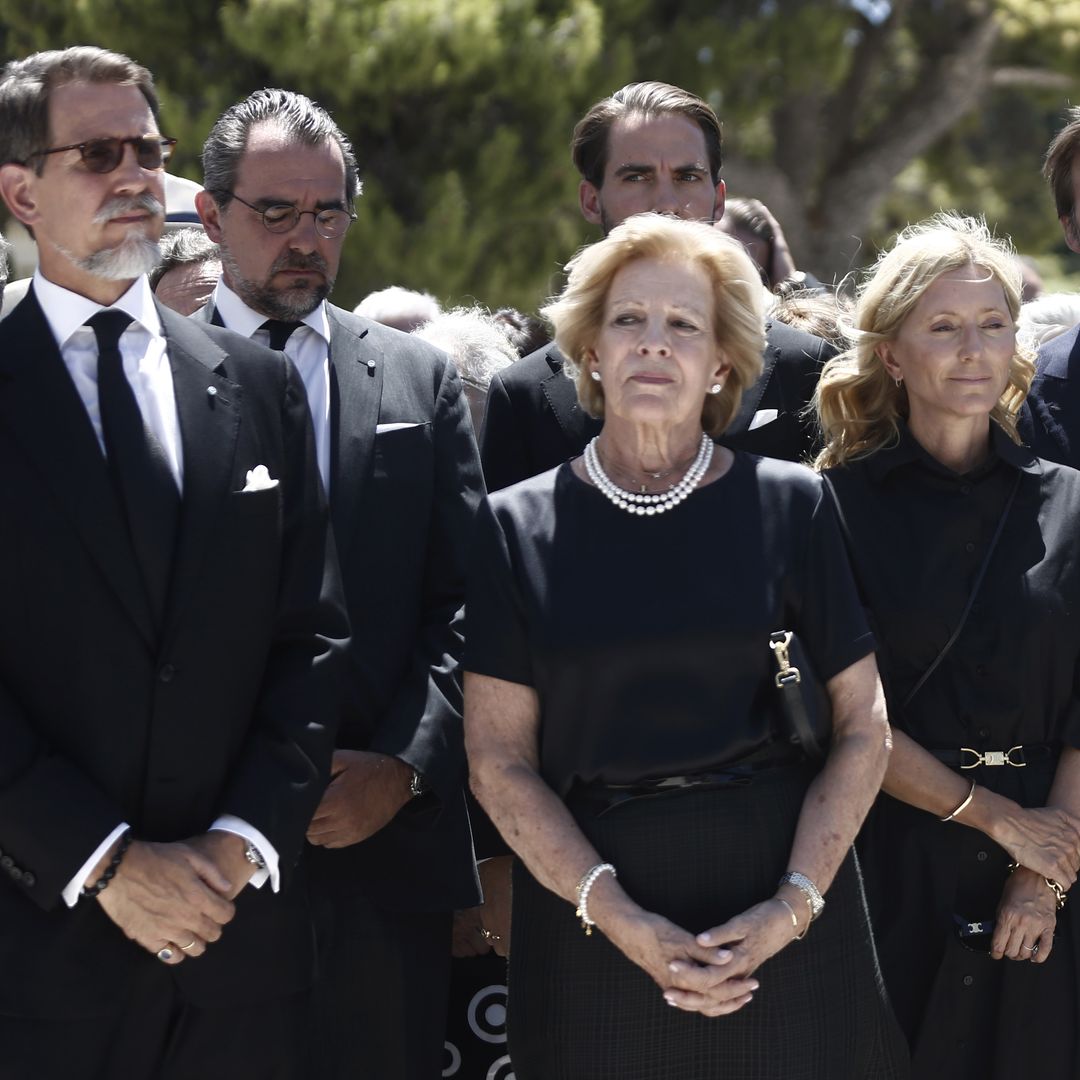 Greek royals put on a united front as they mark family funeral