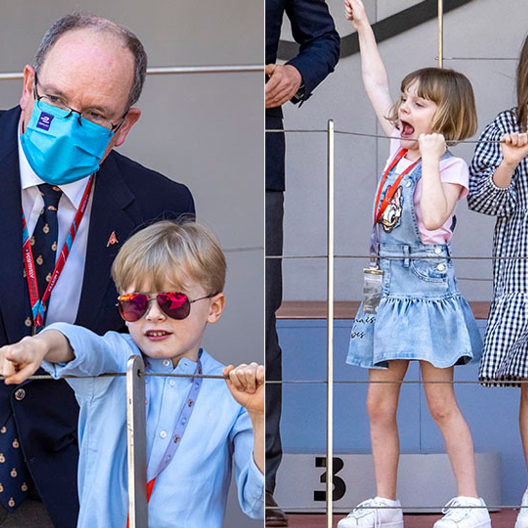 Monaco royal twins Prince Jacques and Princess Gabriella join dad Prince Albert at the ABB FIA Formula E Monaco E-Prix