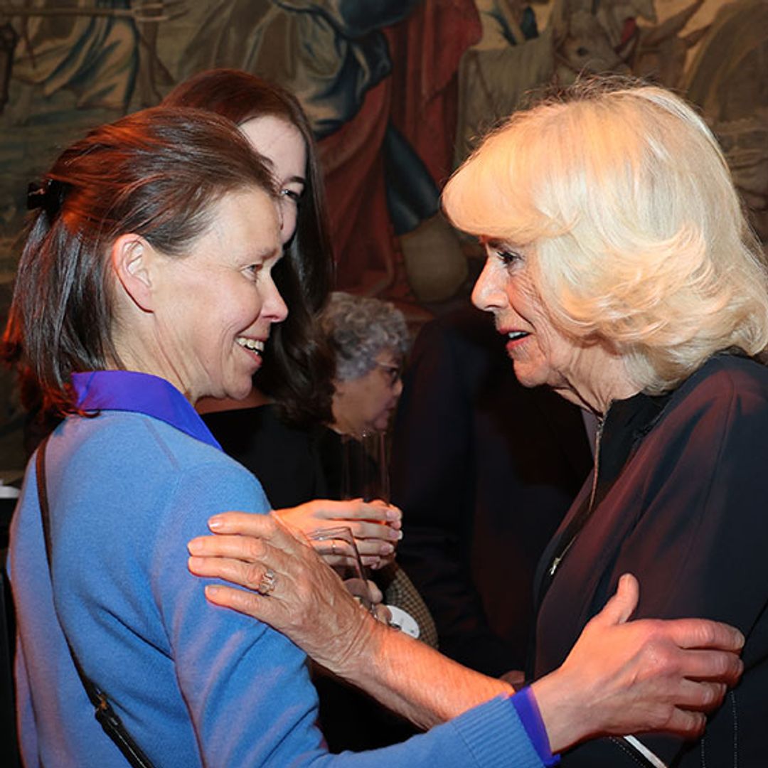 King Charles' cousin Lady Sarah Chatto embraces Queen Camilla as she shows support at surprise event
