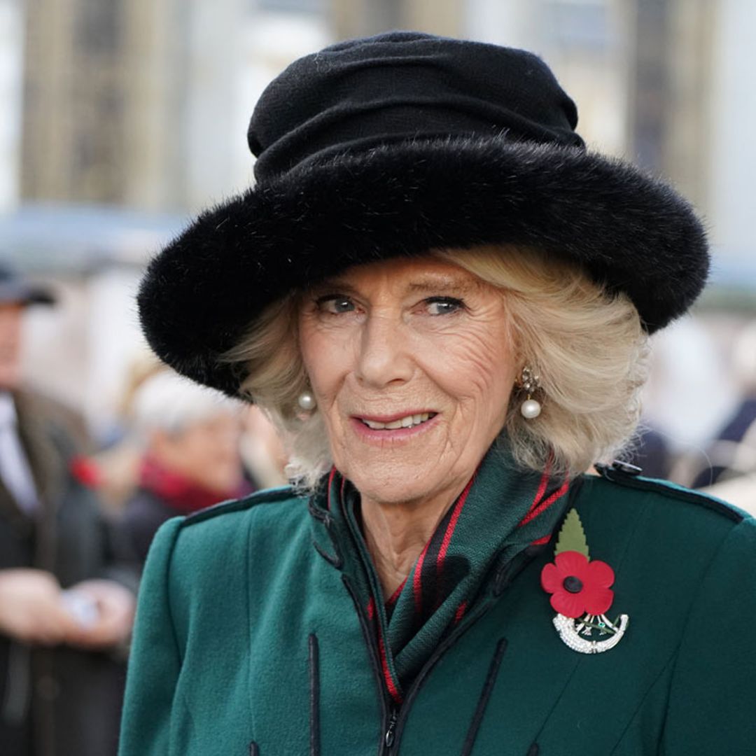 Duchess Camilla looks elegant in emerald green - and her accessory is so meaningful