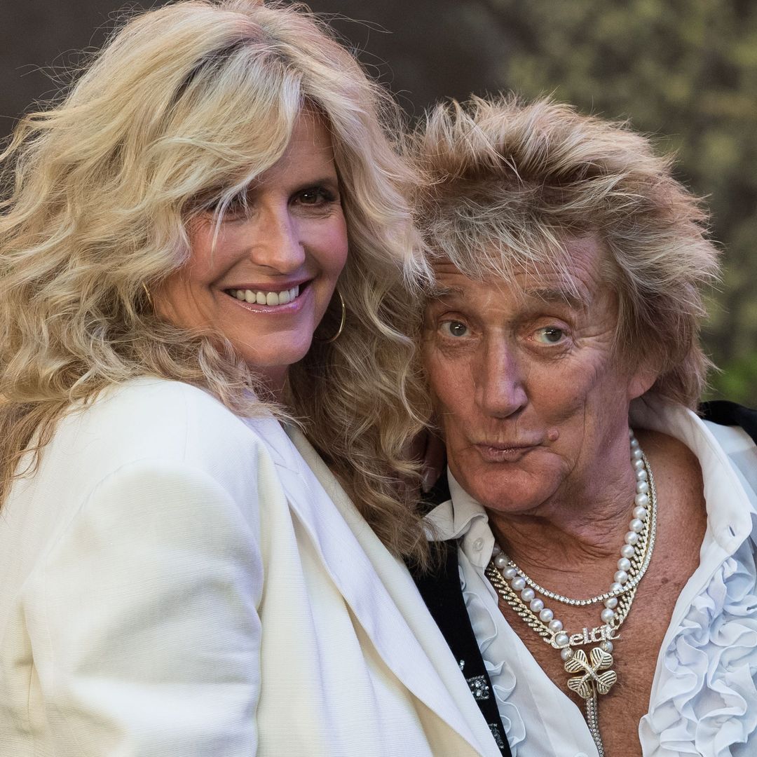 Penny Lancaster's slinky second wedding dress for secret Rod Stewart boat party
