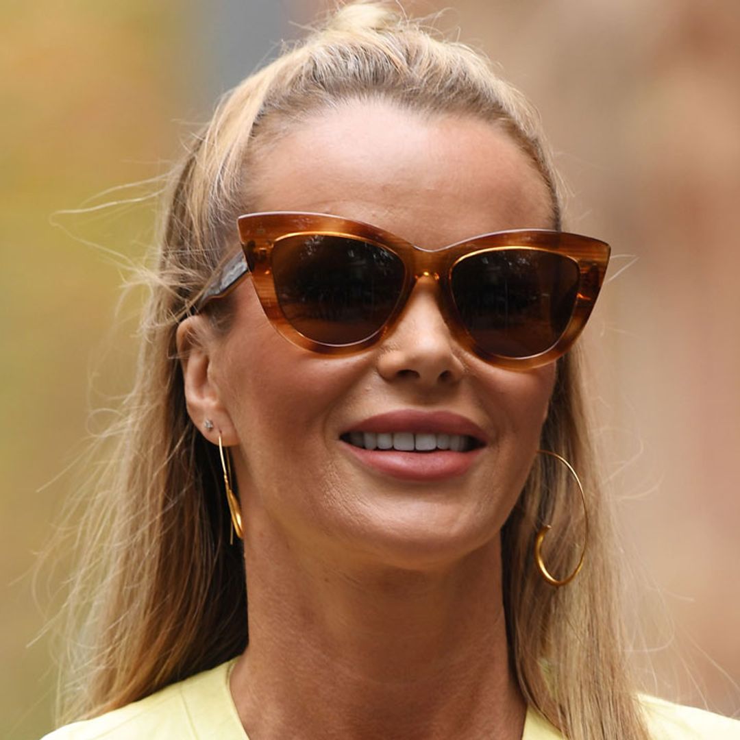 Amanda Holden commands attention in bright yellow thigh-split dress