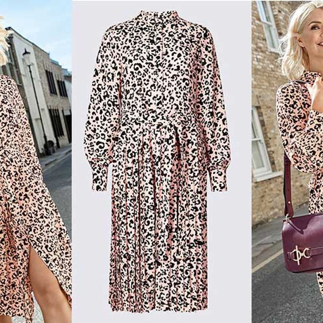 Holly Willoughby's Marks & Spencer pink leopard print dress is on sale and it's selling like hot cakes