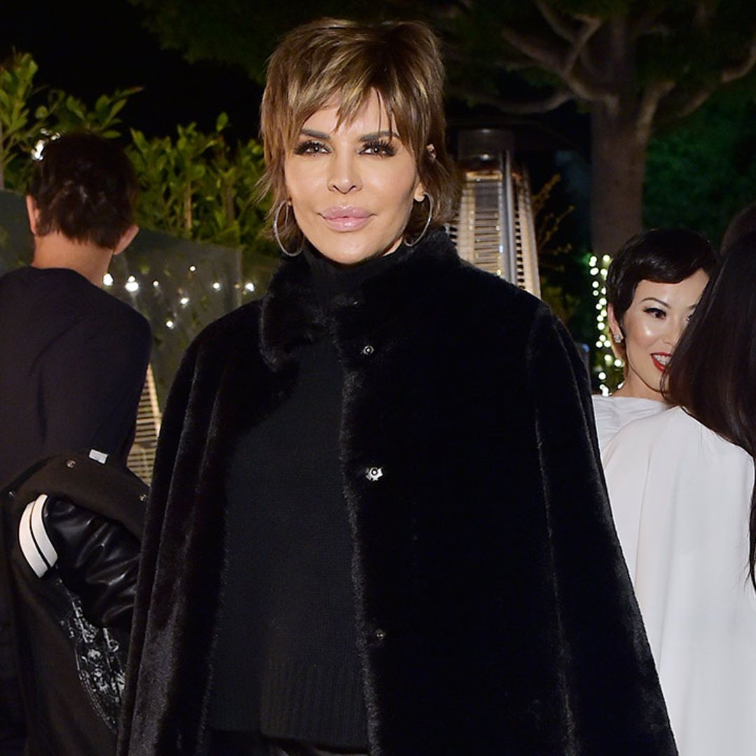 Lisa Rinna resembles a supermodel as she models blonde hair and lingerie