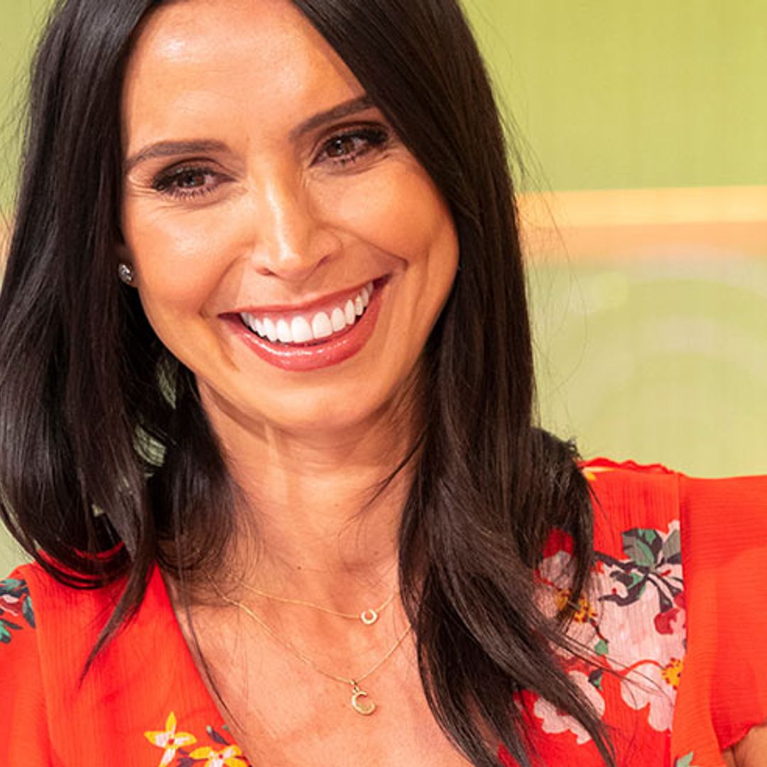 You've got to see Christine Lampard's amazing red Warehouse dress - it's a stunner