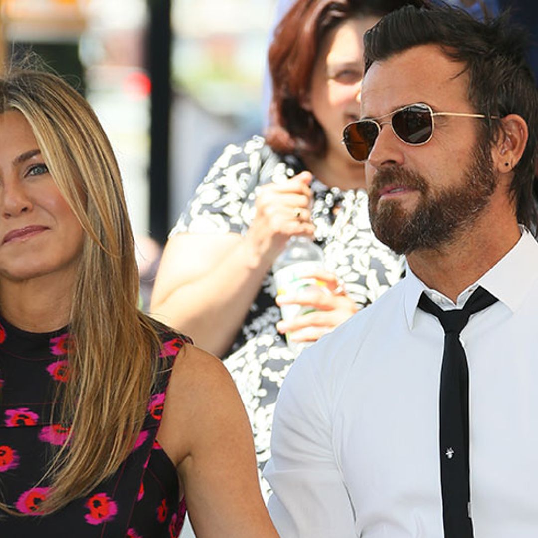 Jennifer Aniston looks fabulous in florals at the Hollywood Walk of Fame