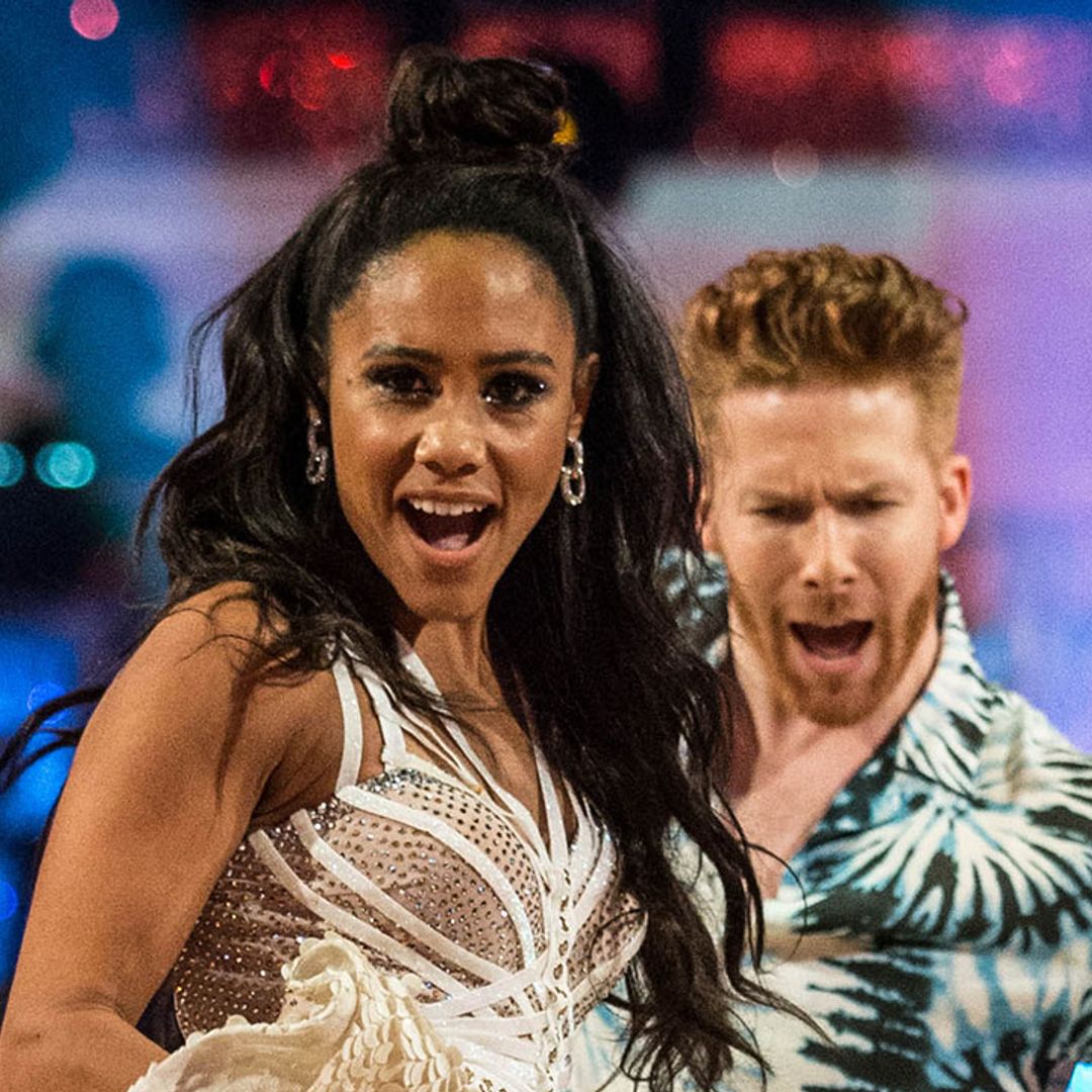 Strictly's Alex Scott drops Neil Jones on his head after intense training session - watch video