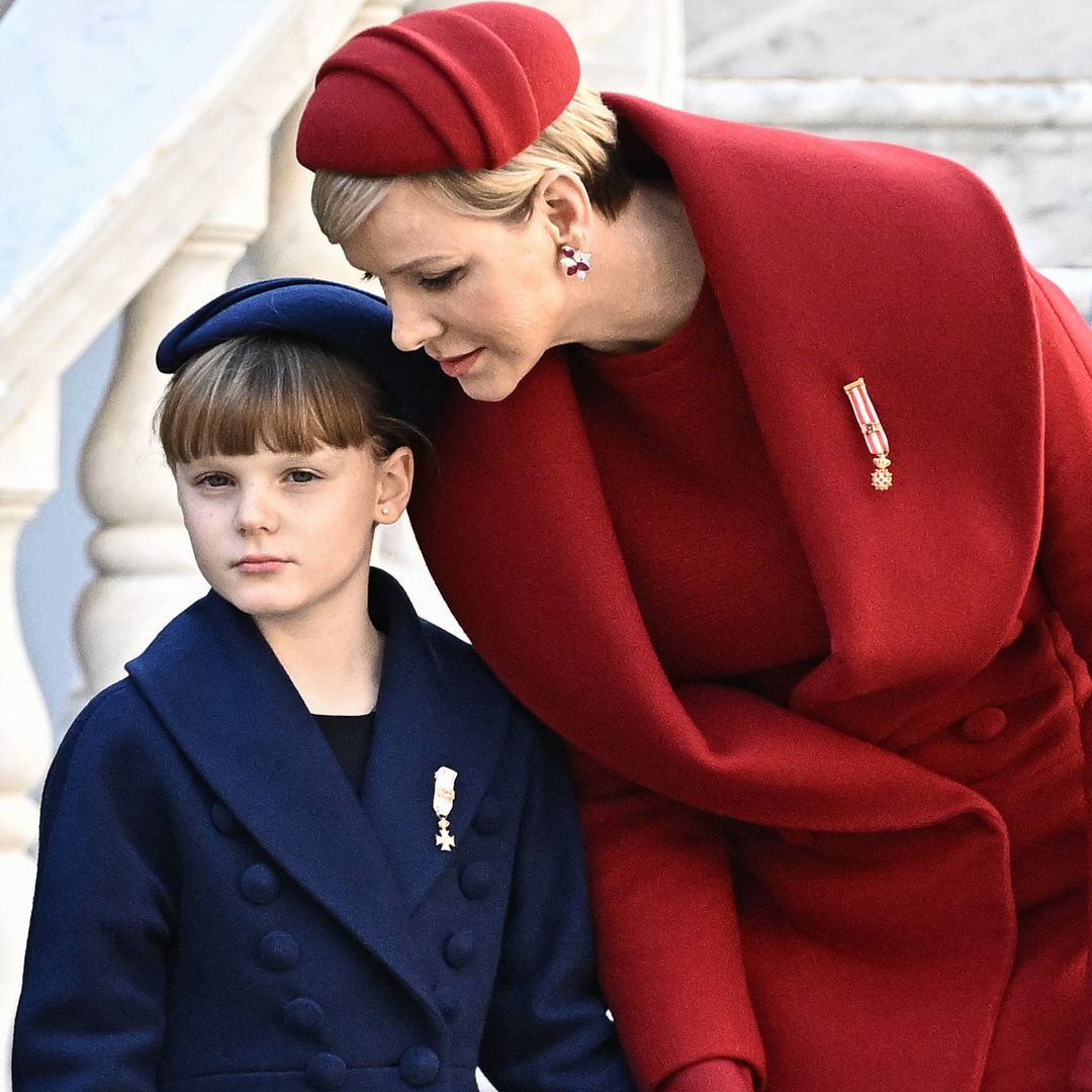 Princess Gabriella is mum Princess Charlene's double in new festive look