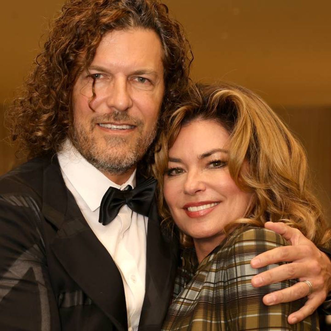 Shania Twain relaxes in bed in new video featuring rarely-seen husband Frederic Thiebaud
