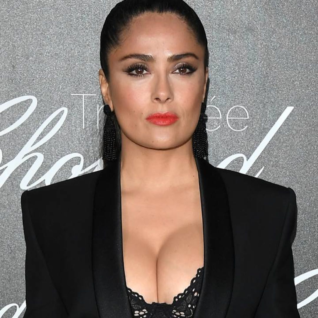 Salma Hayek's famous curves steal the show in throwback photo with a fun twist
