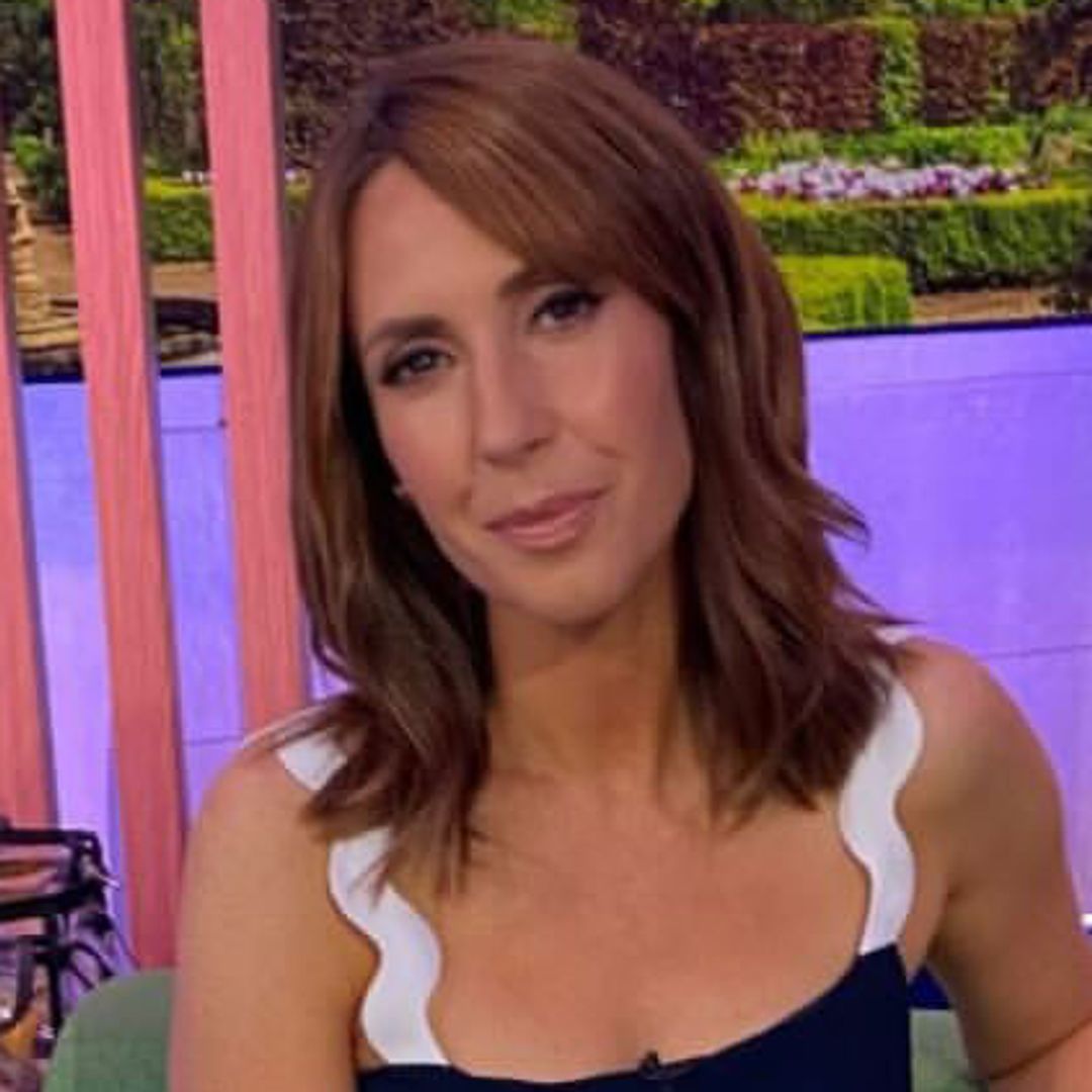 Alex Jones, 48, took to The One Show in a figure-flattering contouring dress & wow