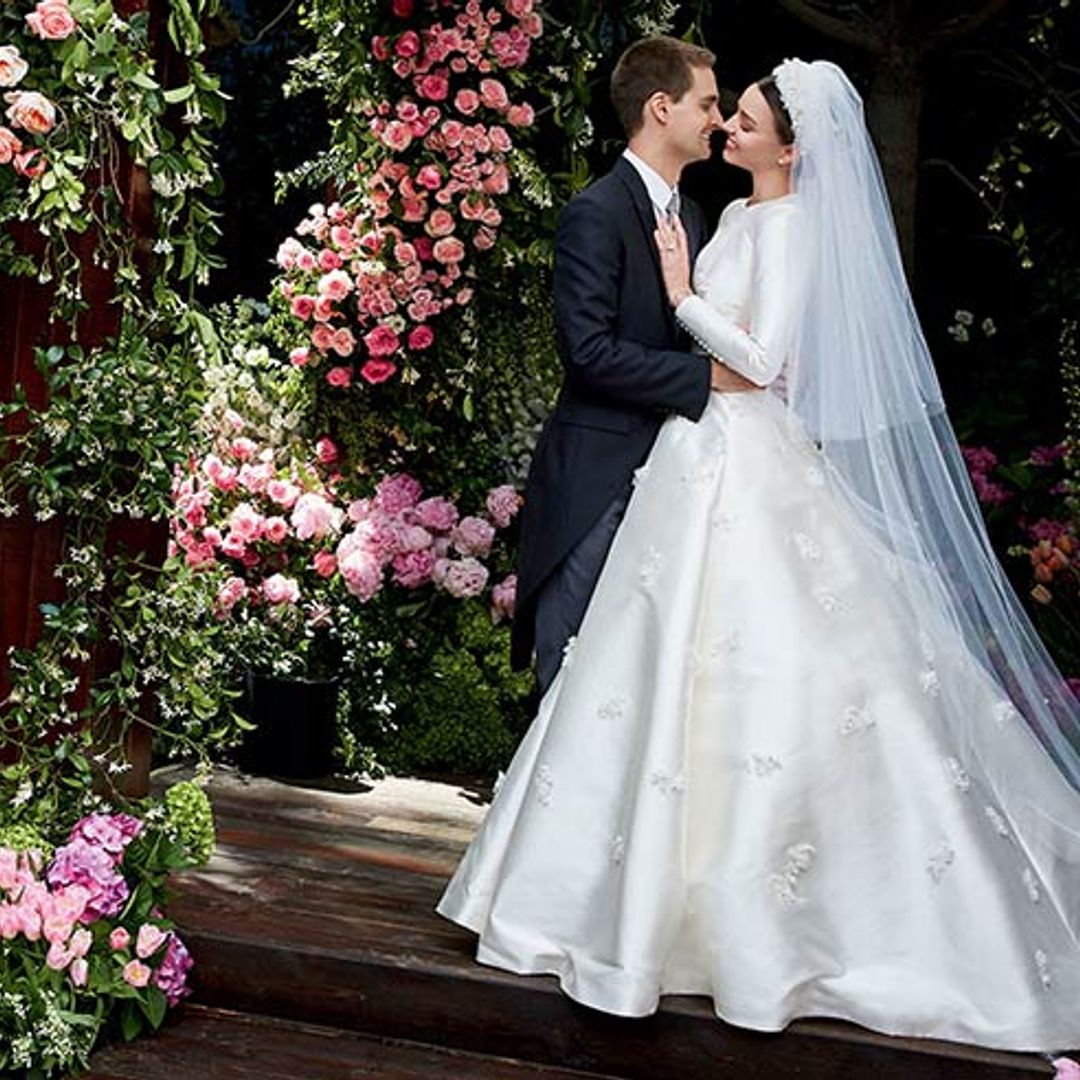 Miranda Kerr shares stunning wedding photos on anniversary with Evan Spiegel
