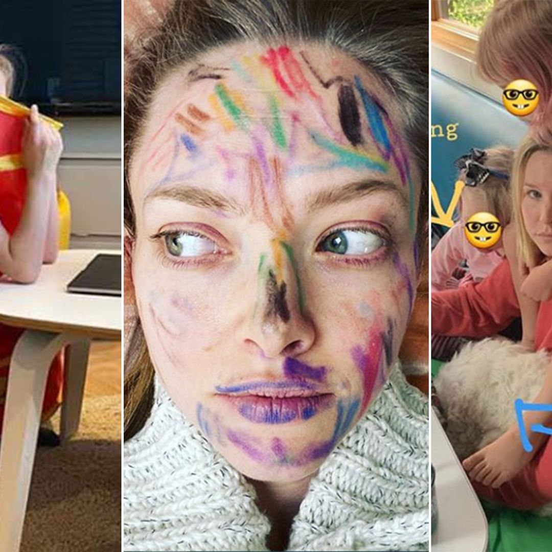 When homeschooling doesn't go to plan! 6 celebrities share their hilarious photos