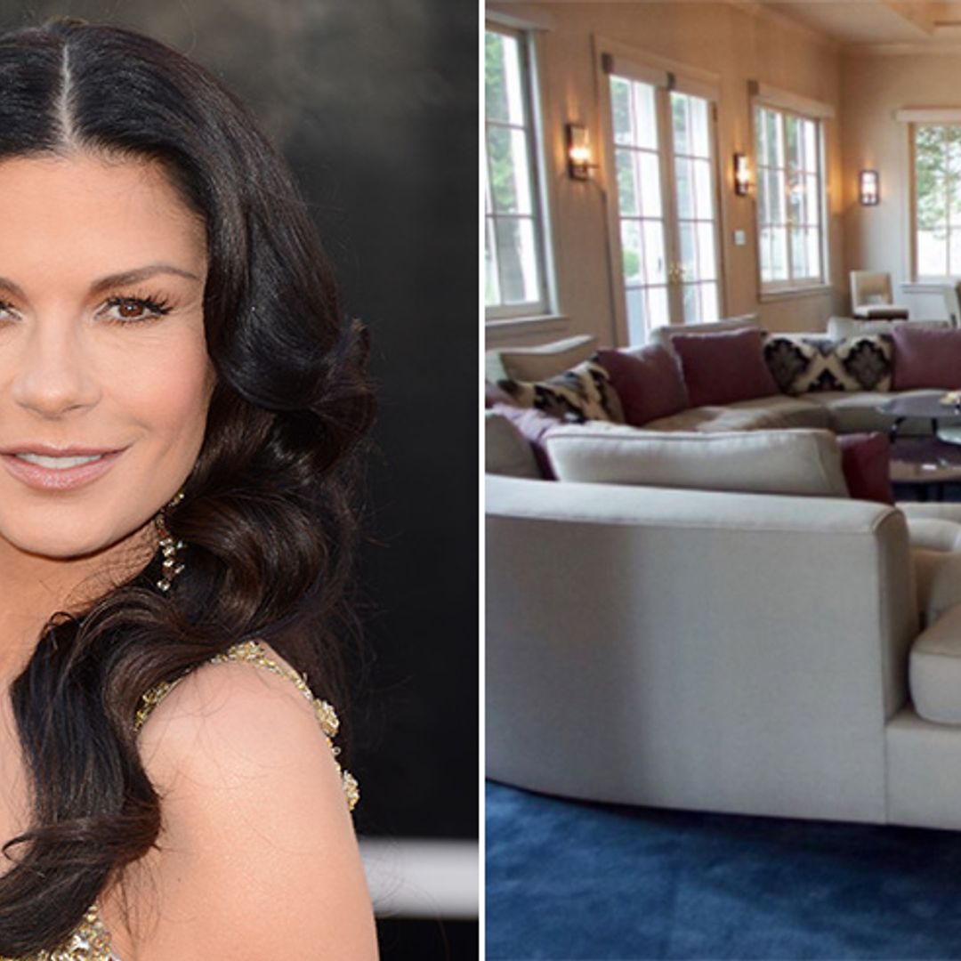 Catherine Zeta-Jones reveals newly decorated stylish living room - see the photos!