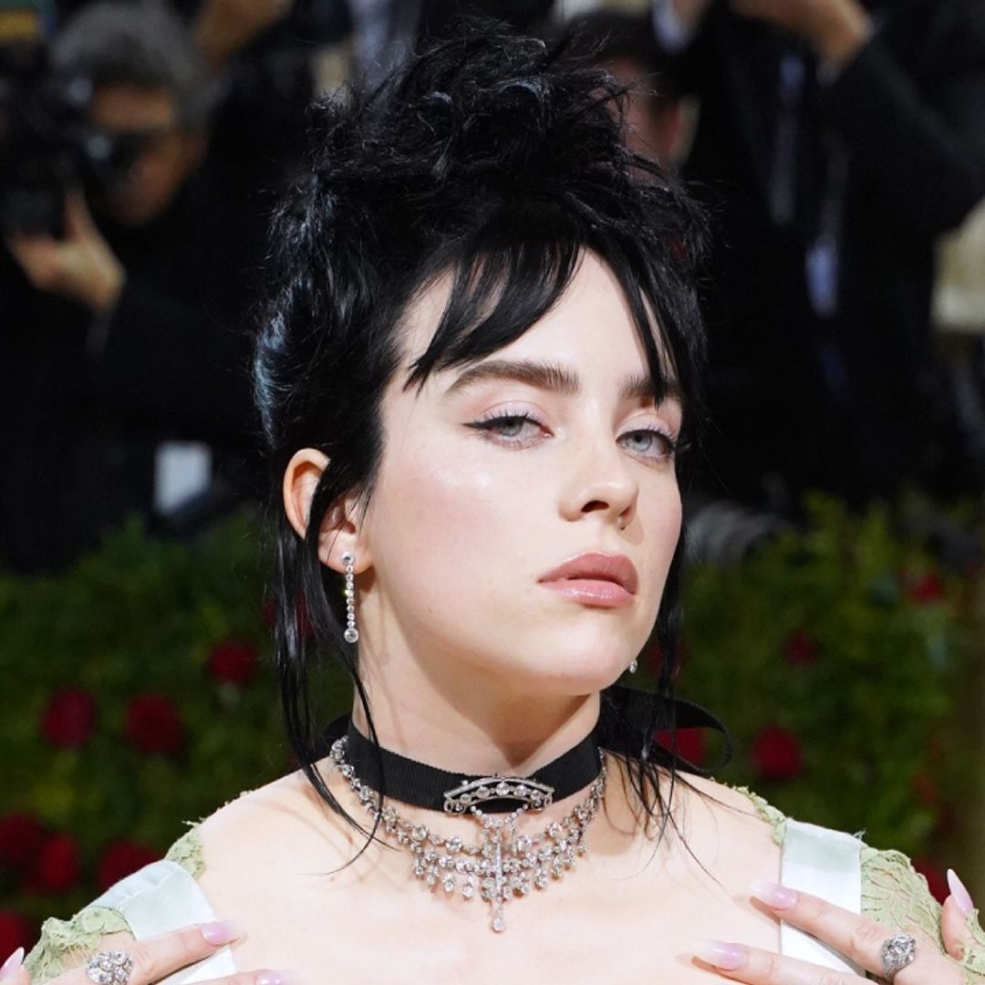 Billie Eilish enjoys day out on the town in black satin dress