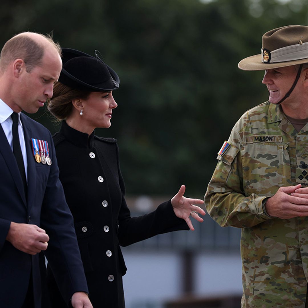 Prince William and Princess Kate meet soldiers assisting with Queen's funeral in poignant event