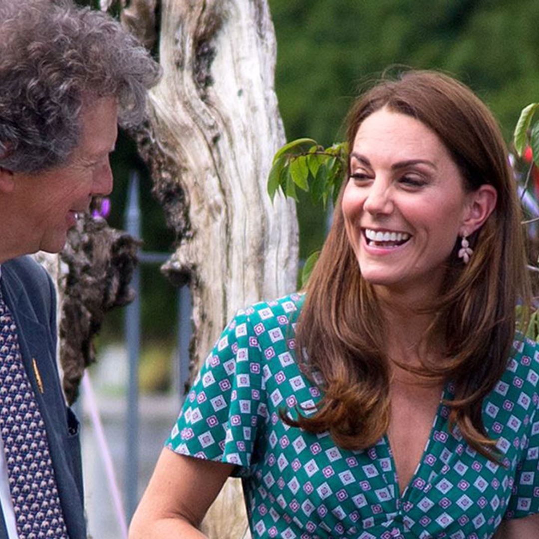 Kate Middleton is PERFECT in printed Sandro dress at Hampton Court - £8 earrings